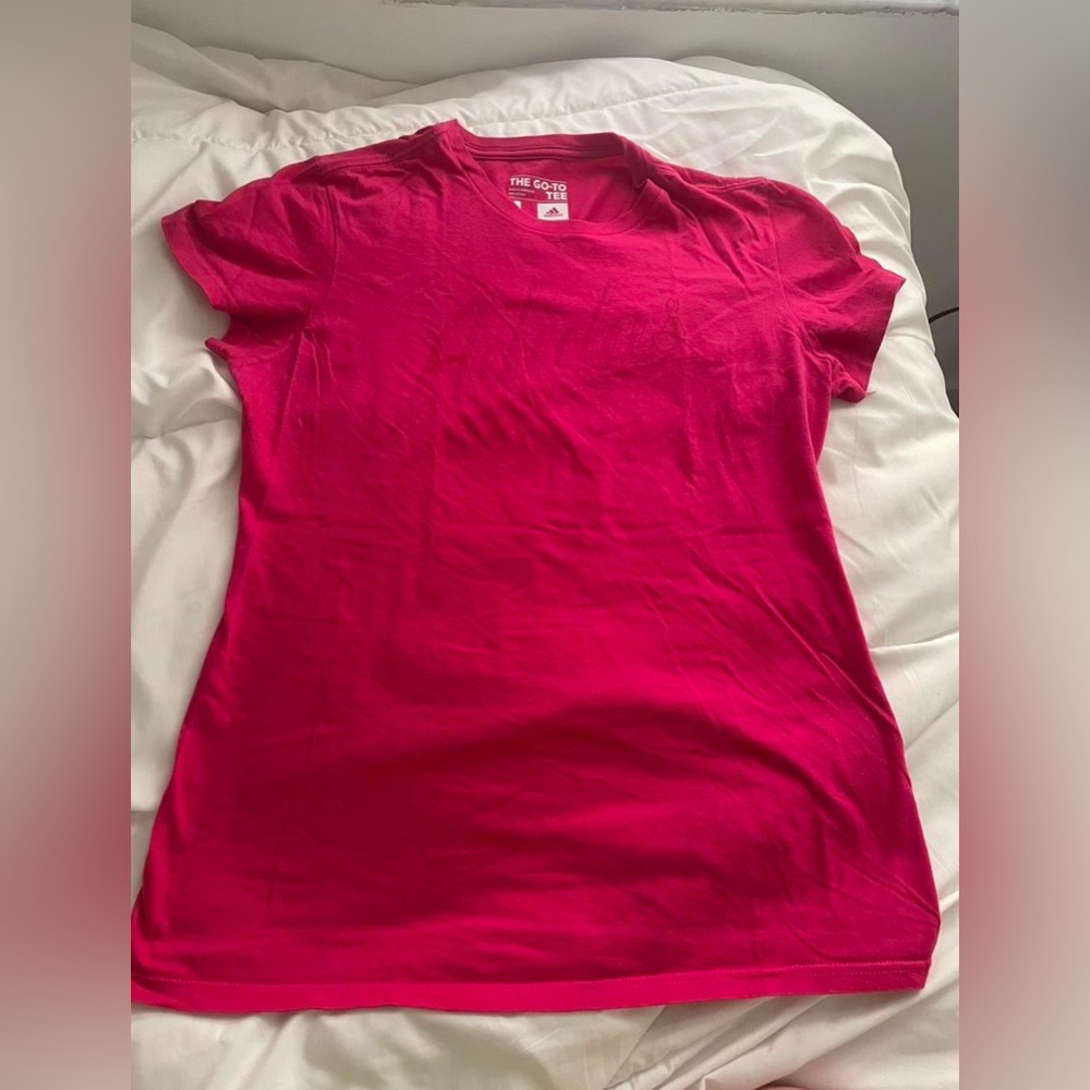 Adidas hot pink Go-To Tee